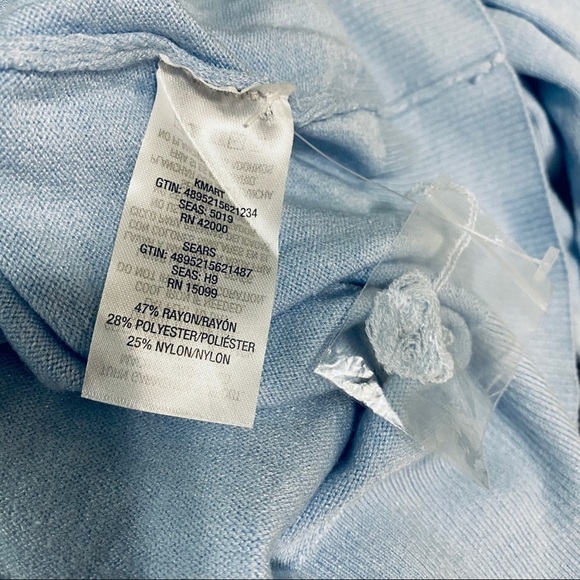 𝅺laura Scott blue bling long sleeve sweater NWT - Picture 6 of 8